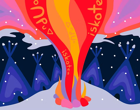 Bada Jean Pipon Iskotew Greeting Card