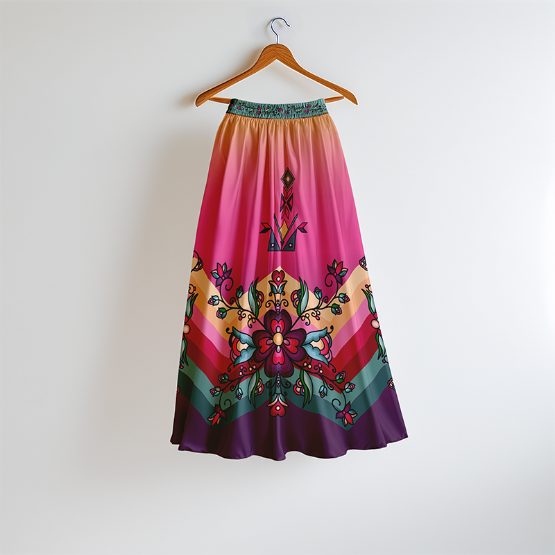 Amber Evening Garland with Geometric Skirt