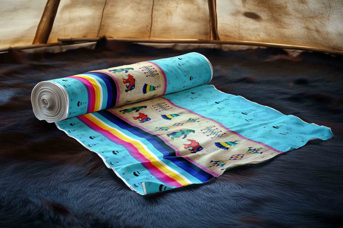 Ledger Bears Sky Cotton Poplin