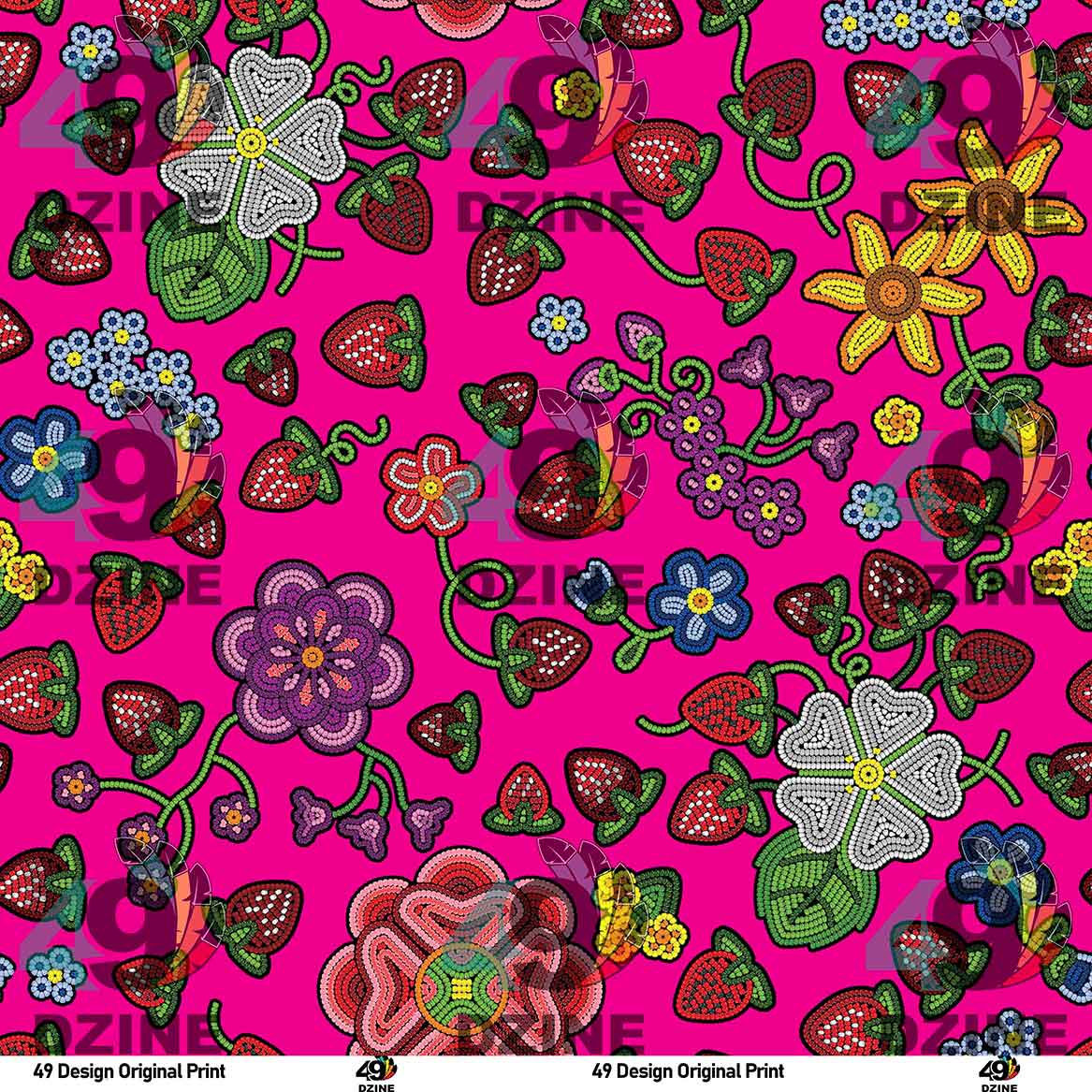 Berry Pop Blush Cotton Poplin