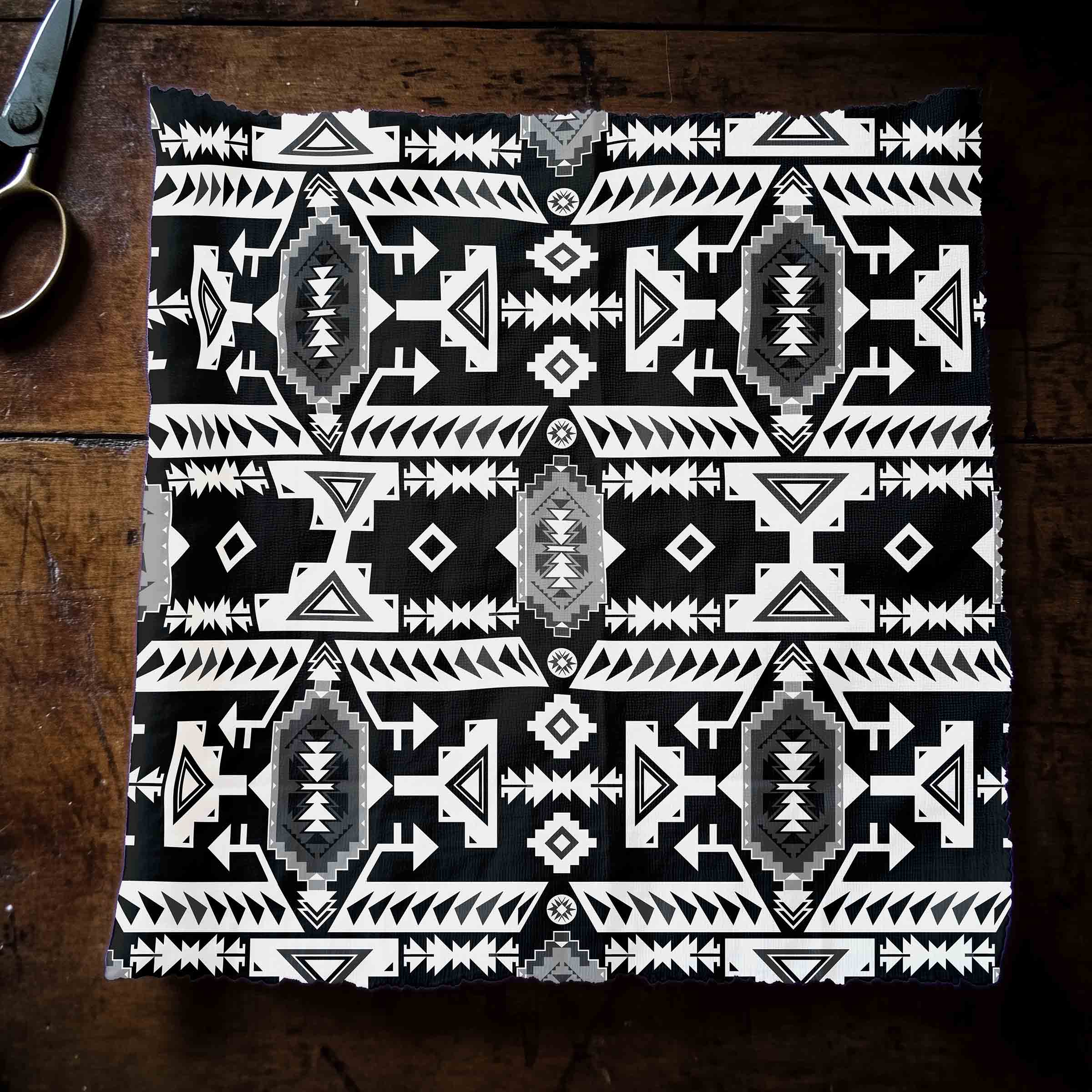 Chiefs Mountain Black and White Cotton Poplin