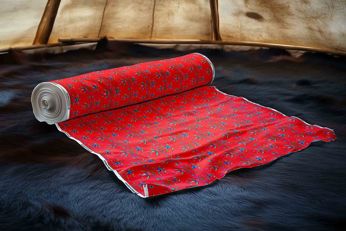 Dakota Damask Red Cotton Poplin