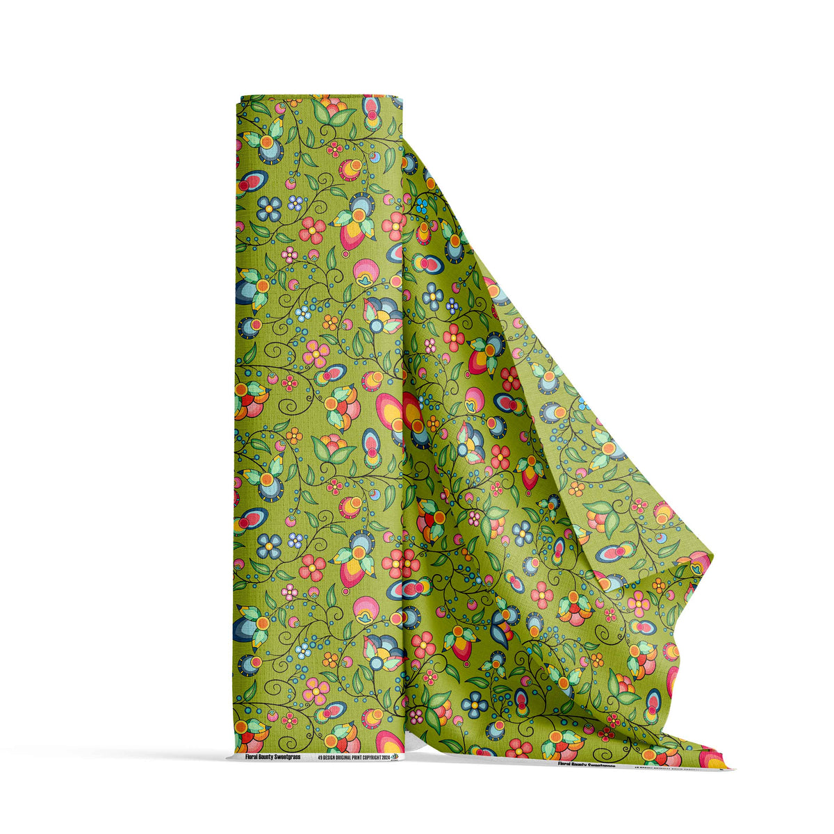 Floral Bounty Sweetgrass Cotton Fabric