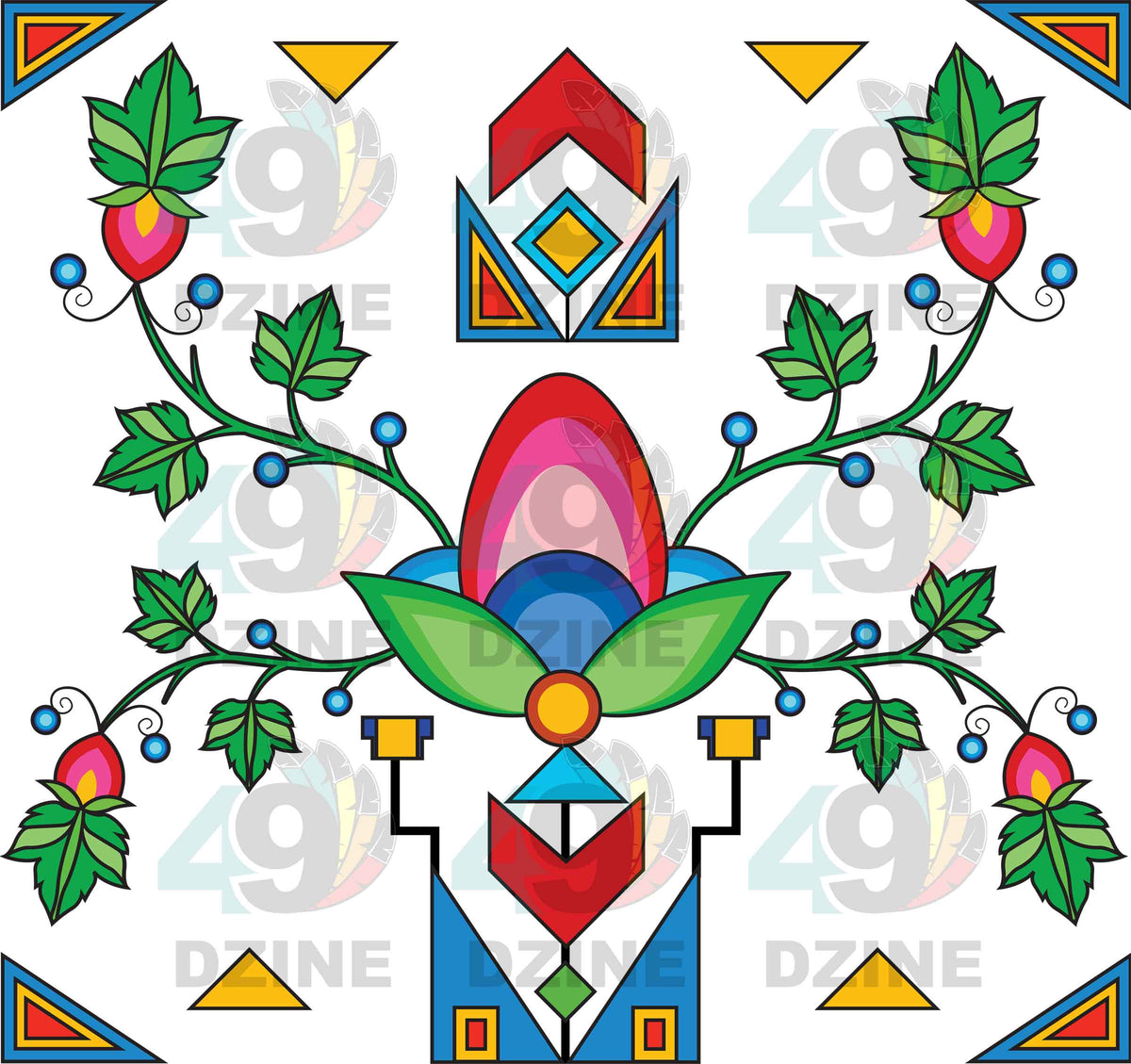Floral & Geometric Primary 4 Transfer (Various Sizes)