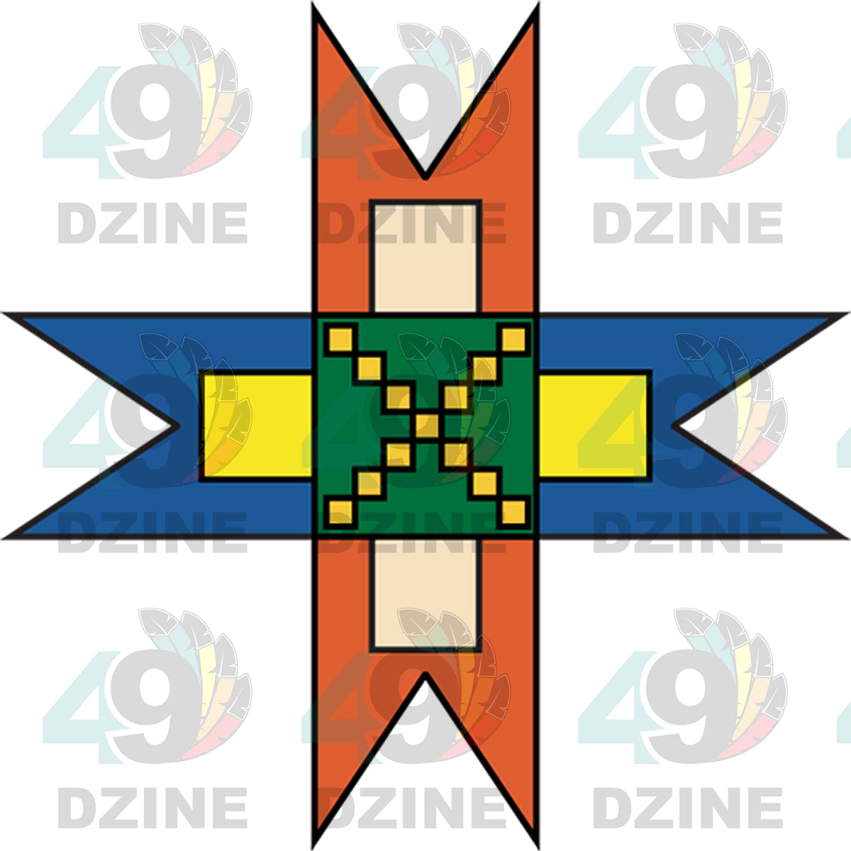 Heritage Tapestry Geometric Element 5 Transfer (Various Sizes)