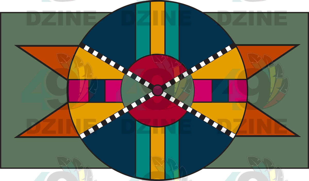 Sunset Pathways Geometric Element 14 Transfer (Various Sizes)