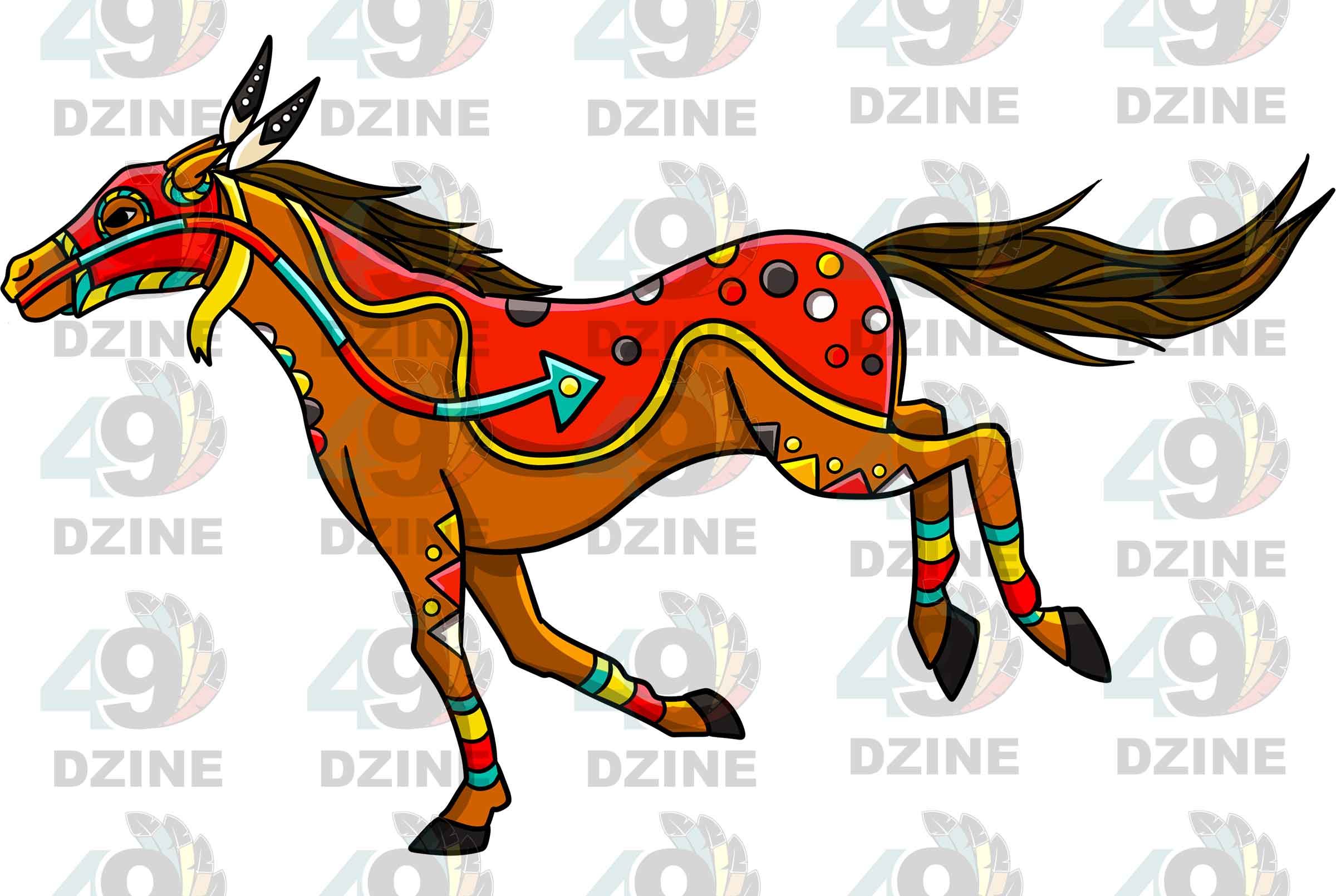 Horse 4 Colored UV Sticker