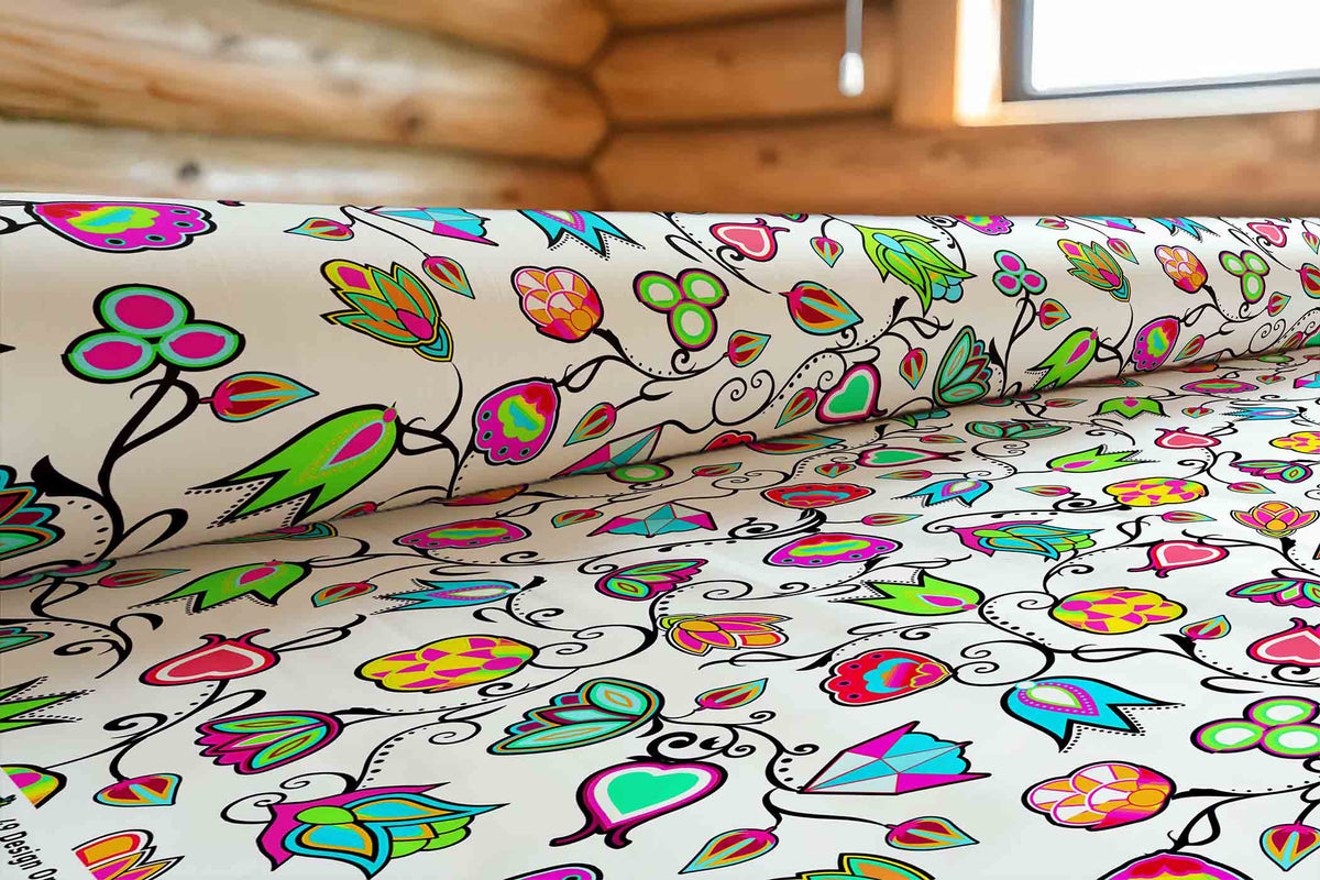 Indigenous Paisley White Cotton Poplin