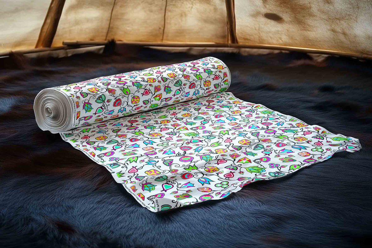 Indigenous Paisley White Cotton Poplin