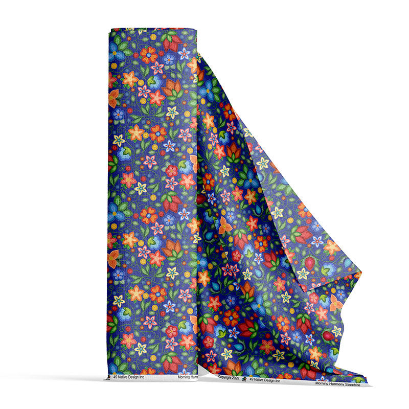 Morning Harmony Sapphire Cotton Poplin