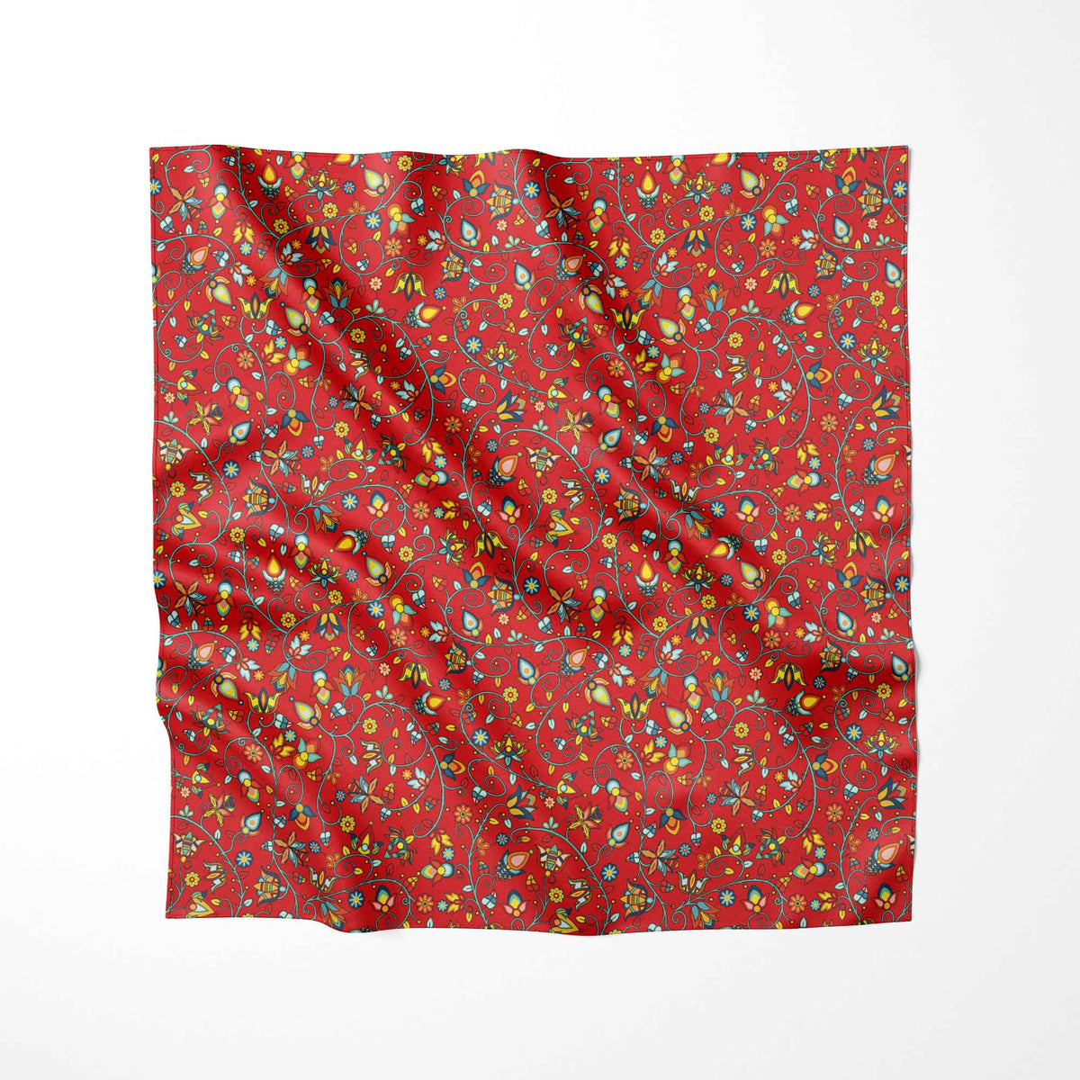 Thorny Path Red Cotton Fabric