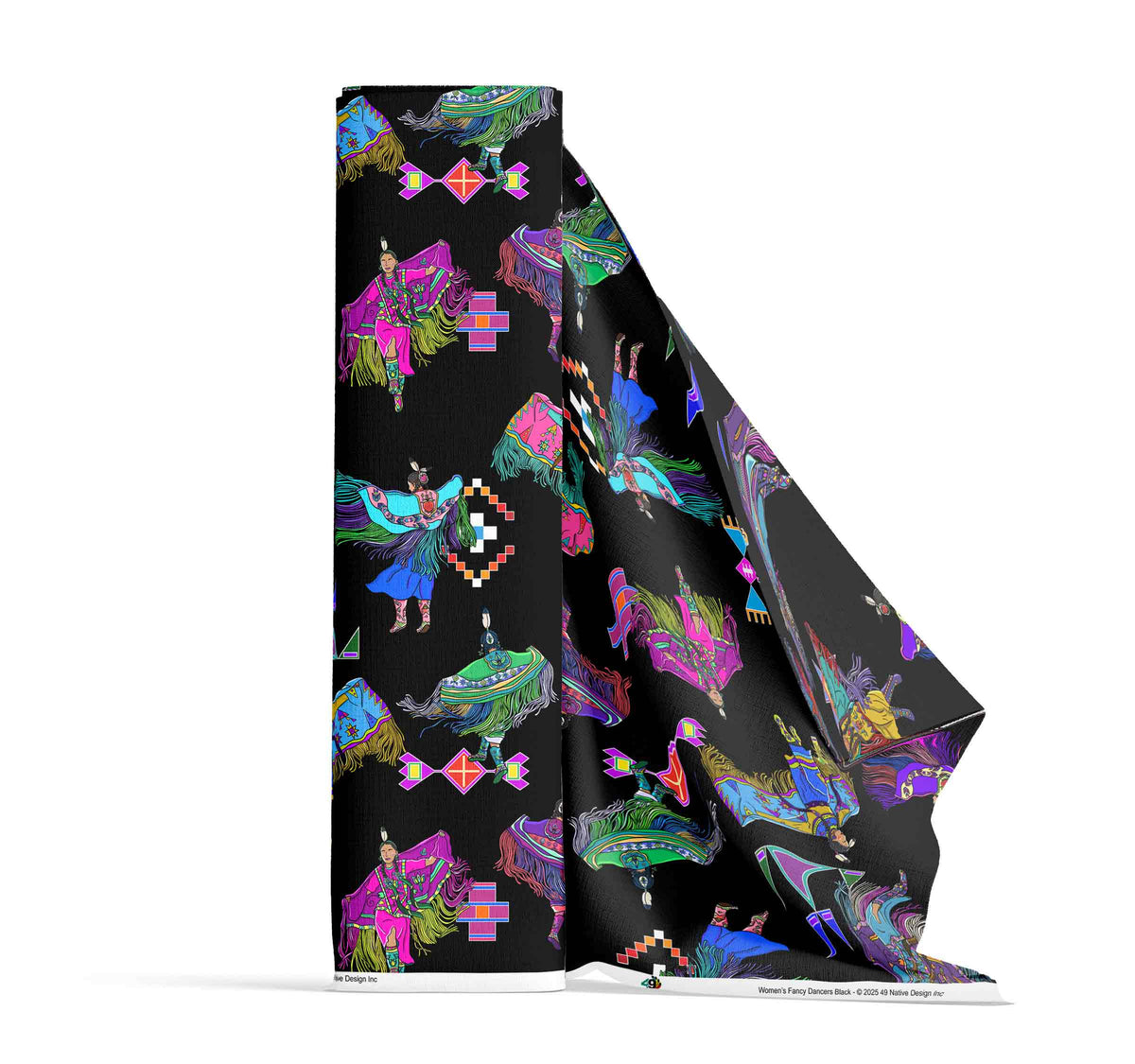 Women's Fancy Dancers Black Large Cotton Poplin