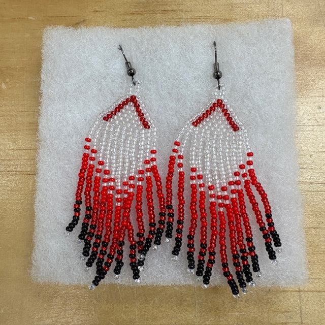 Danielle Redgun Beaded Dangling Earrings