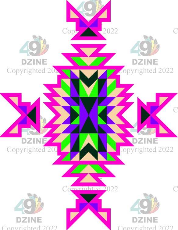 6-inch Geometric Transfer Geo Directions Tipis