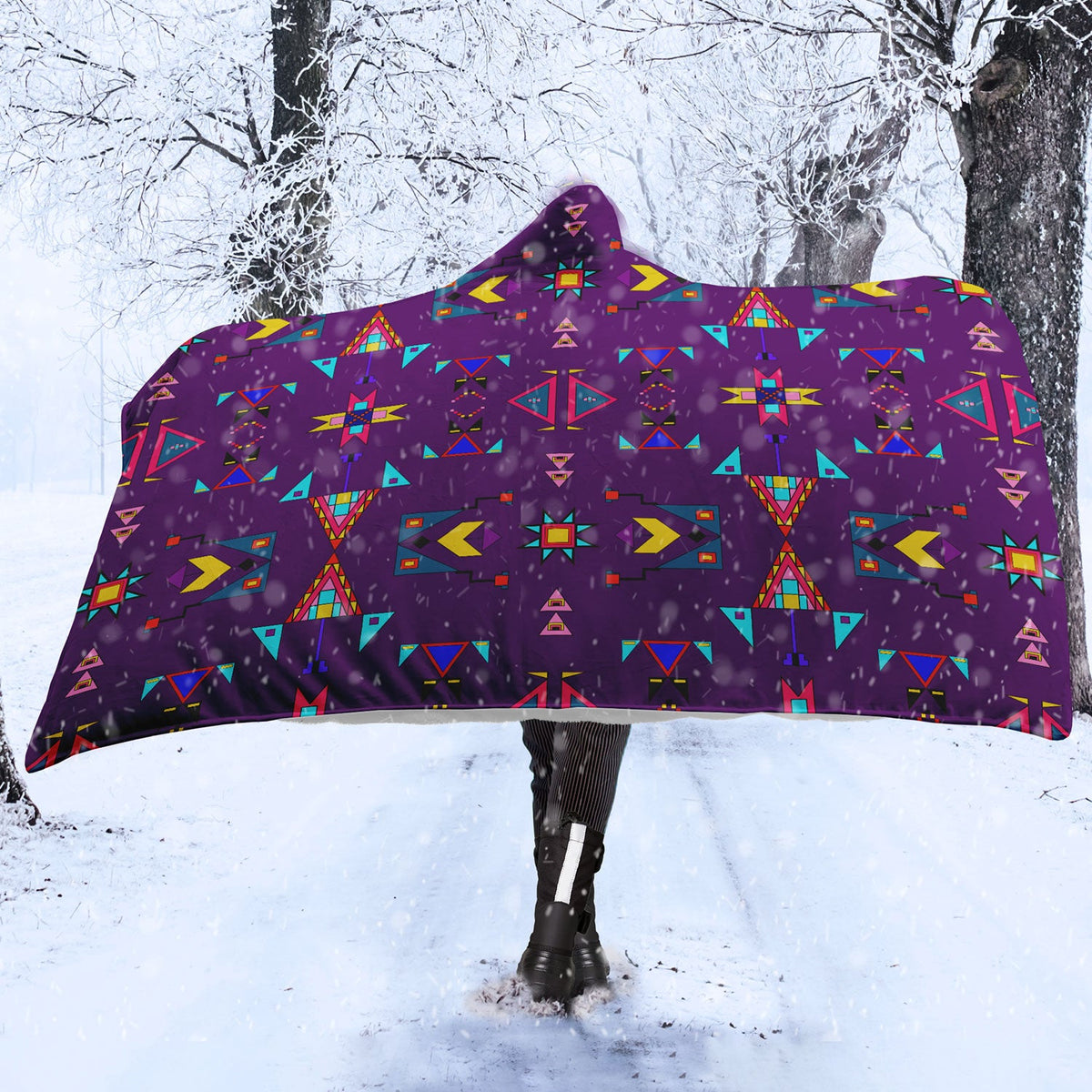 Enemy Territory Berry Hooded Blanket