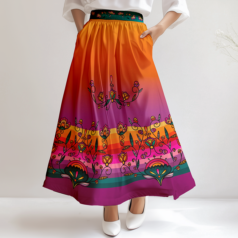 Maple Shine Ribbon Rose Skirt