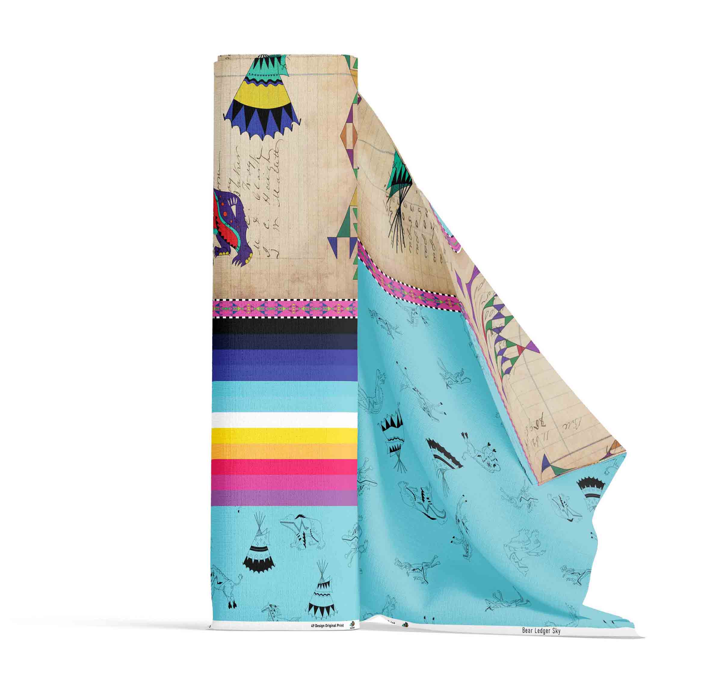 Ledger Bears Sky Cotton Poplin