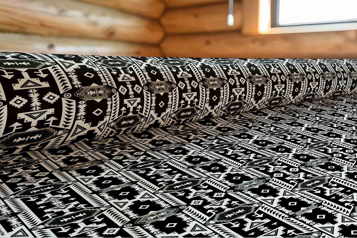 Chiefs Mountain Black and White Cotton Poplin