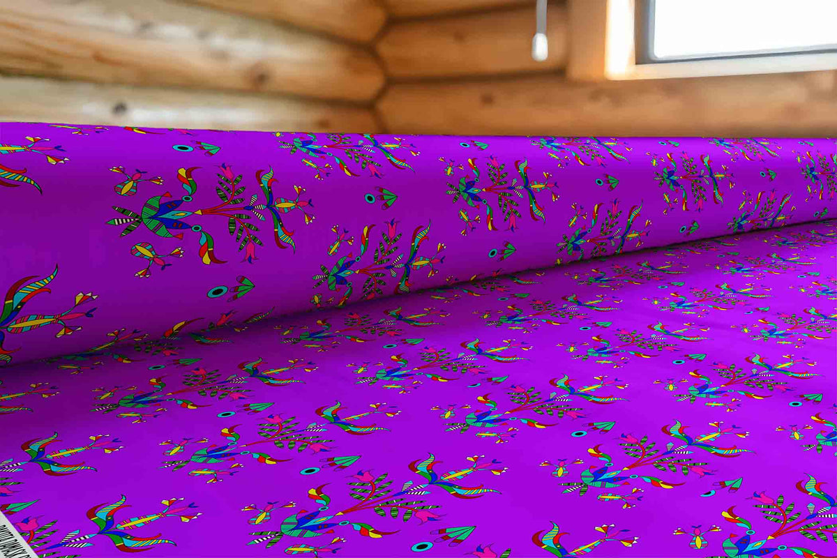 Dakota Damask Purple Cottom Poplin