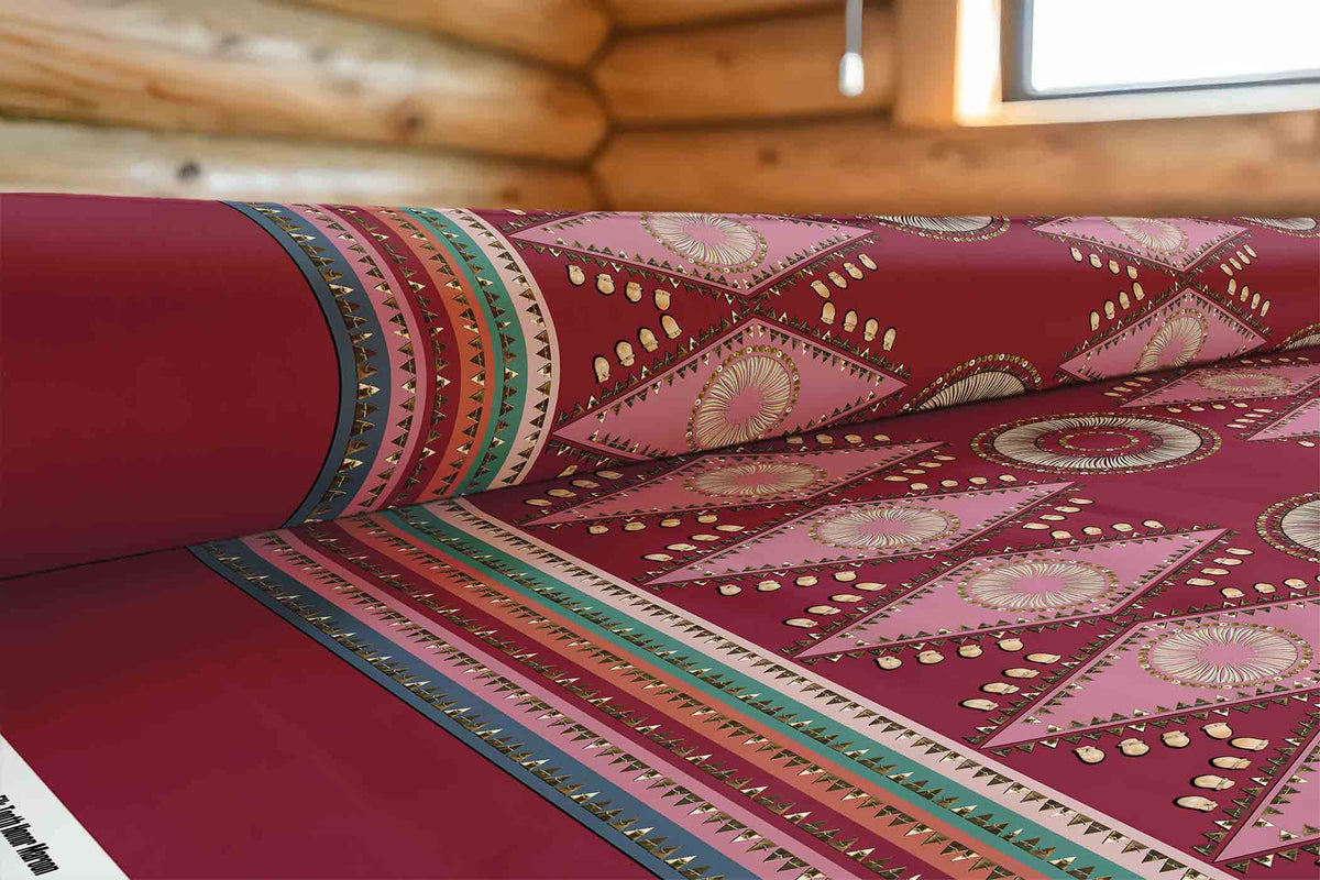 Elk Tooth Honour Maroon Cotton Poplin