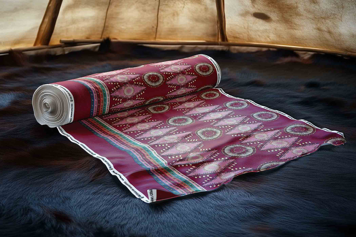Elk Tooth Honour Maroon Cotton Poplin
