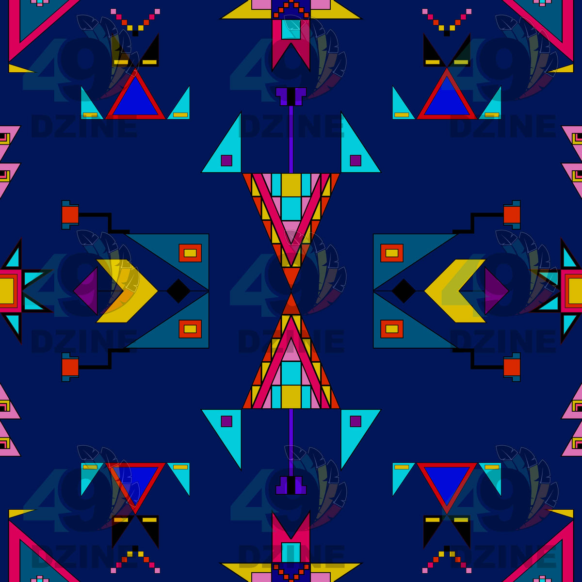 Enemy Territory Midnight Cotton Fabric