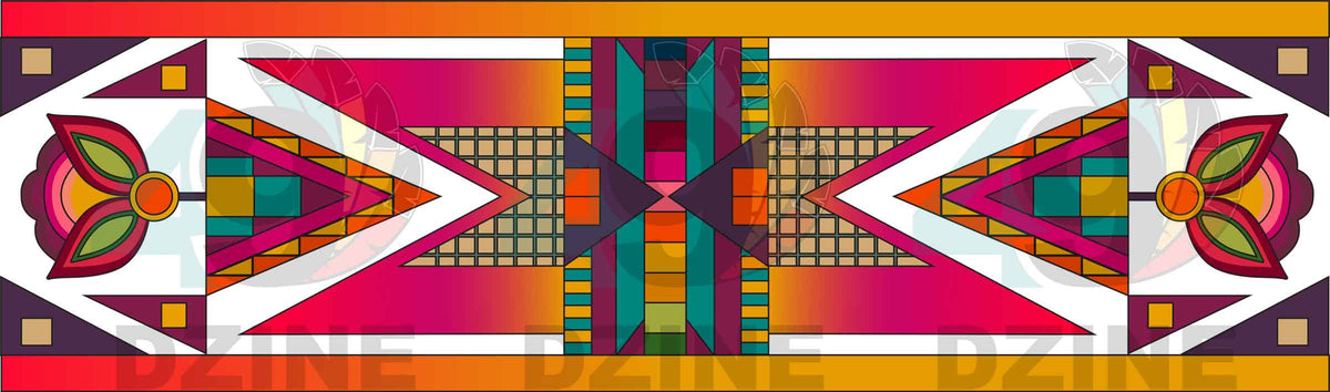 Sunset Pathways Geometric Element 7 Transfer (Various Sizes)