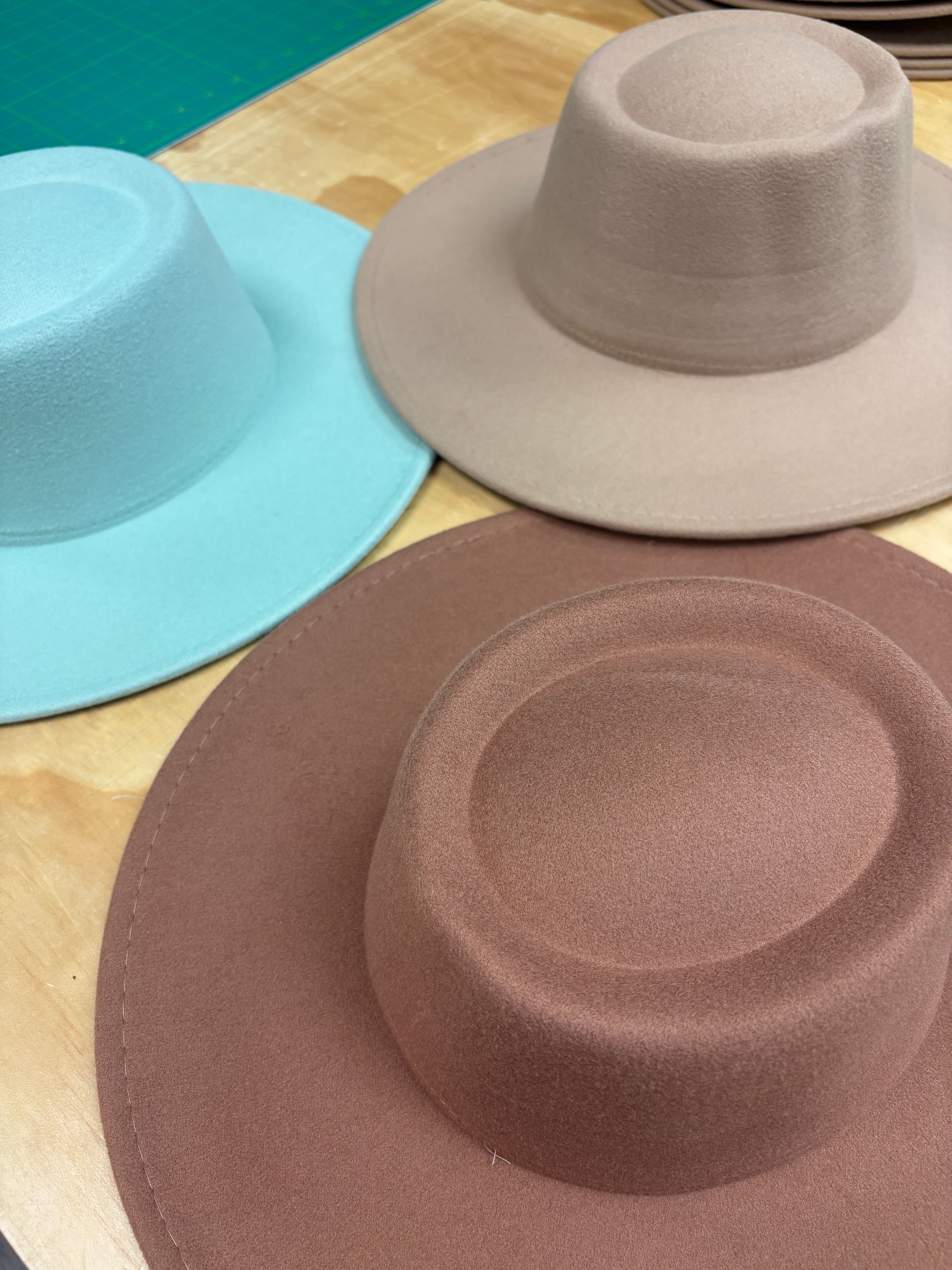 Blank Wide Brim Hats