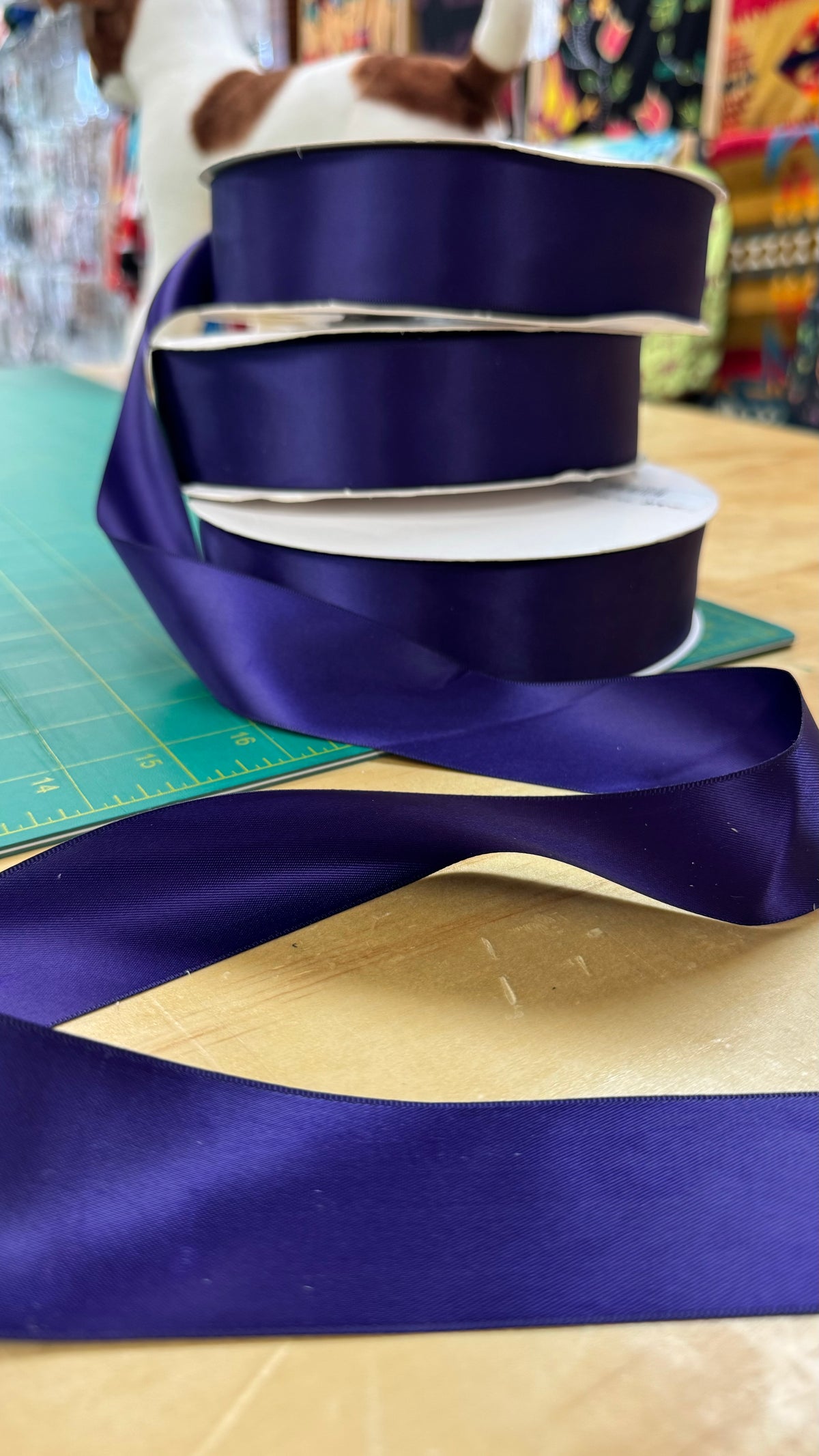 Raisin 1.5 Inch Double Face Satin Ribbon 100 Yard Roll