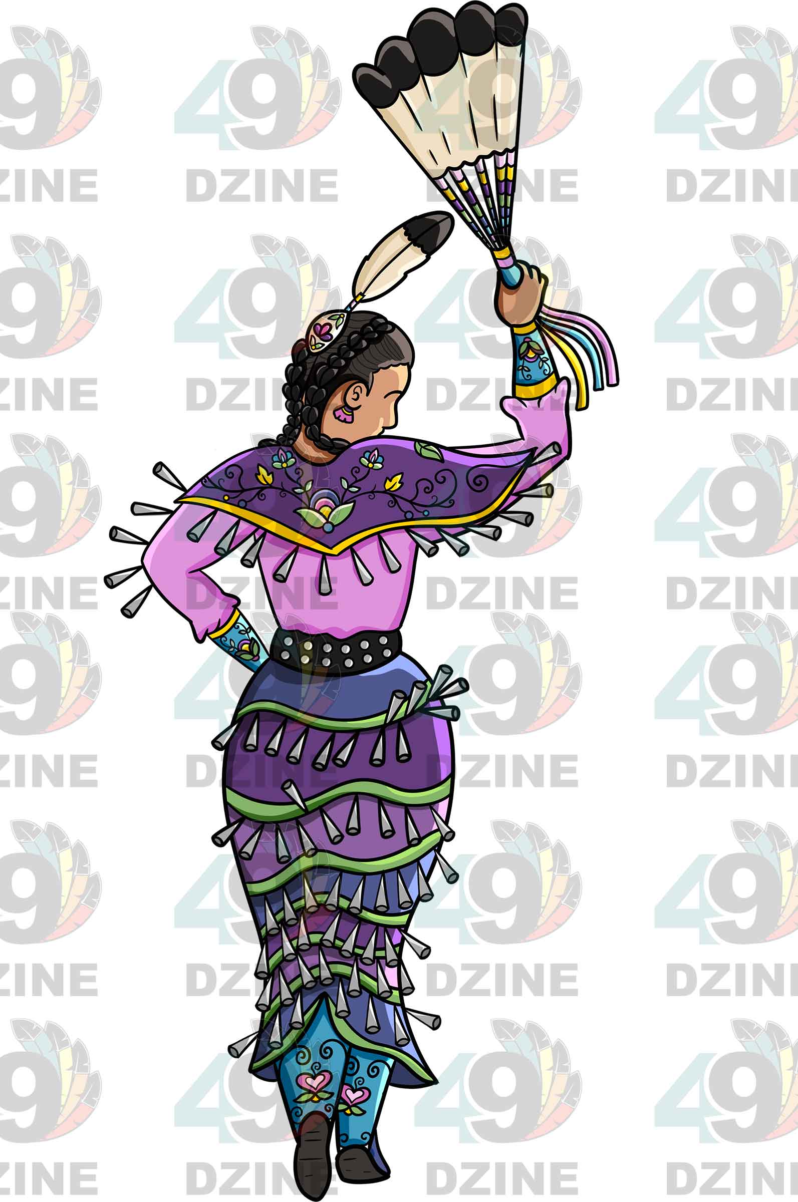 Jingle Dance 5 UV Sticker