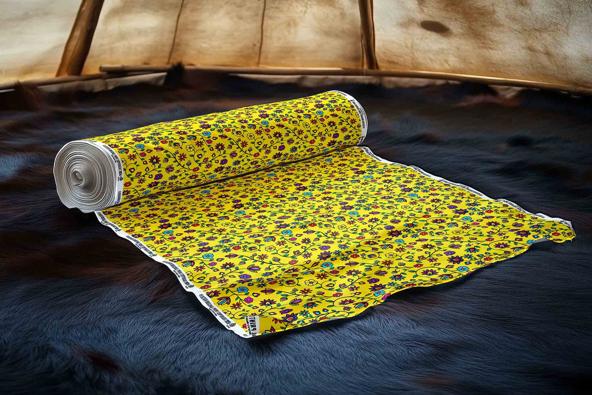 Nature's Nexus Yellow Cotton Poplin