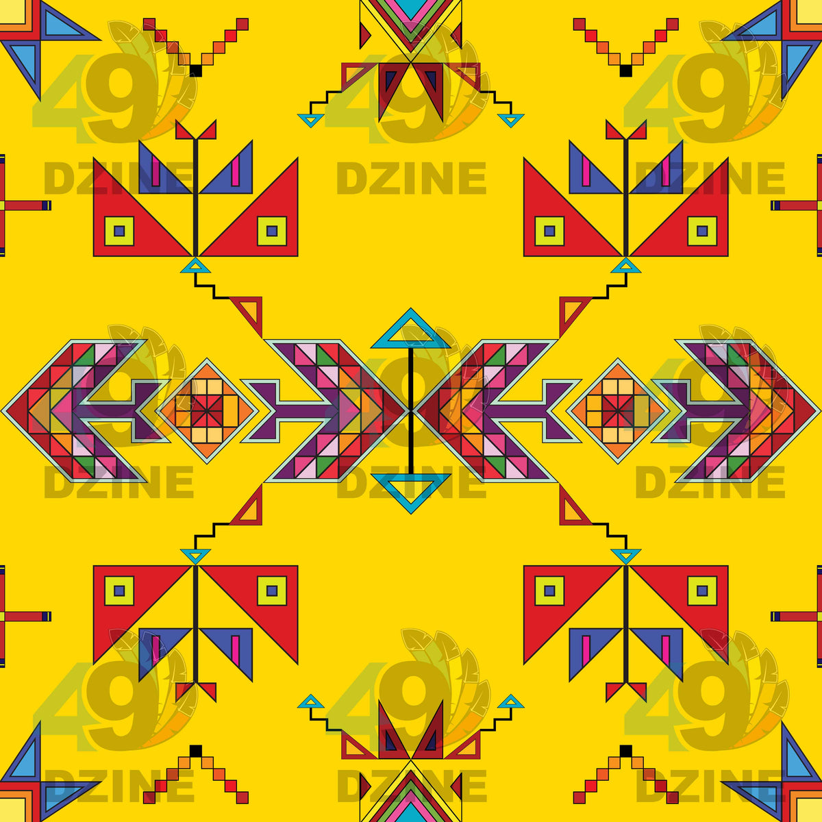 Scattered Generations Maize Cotton Fabric