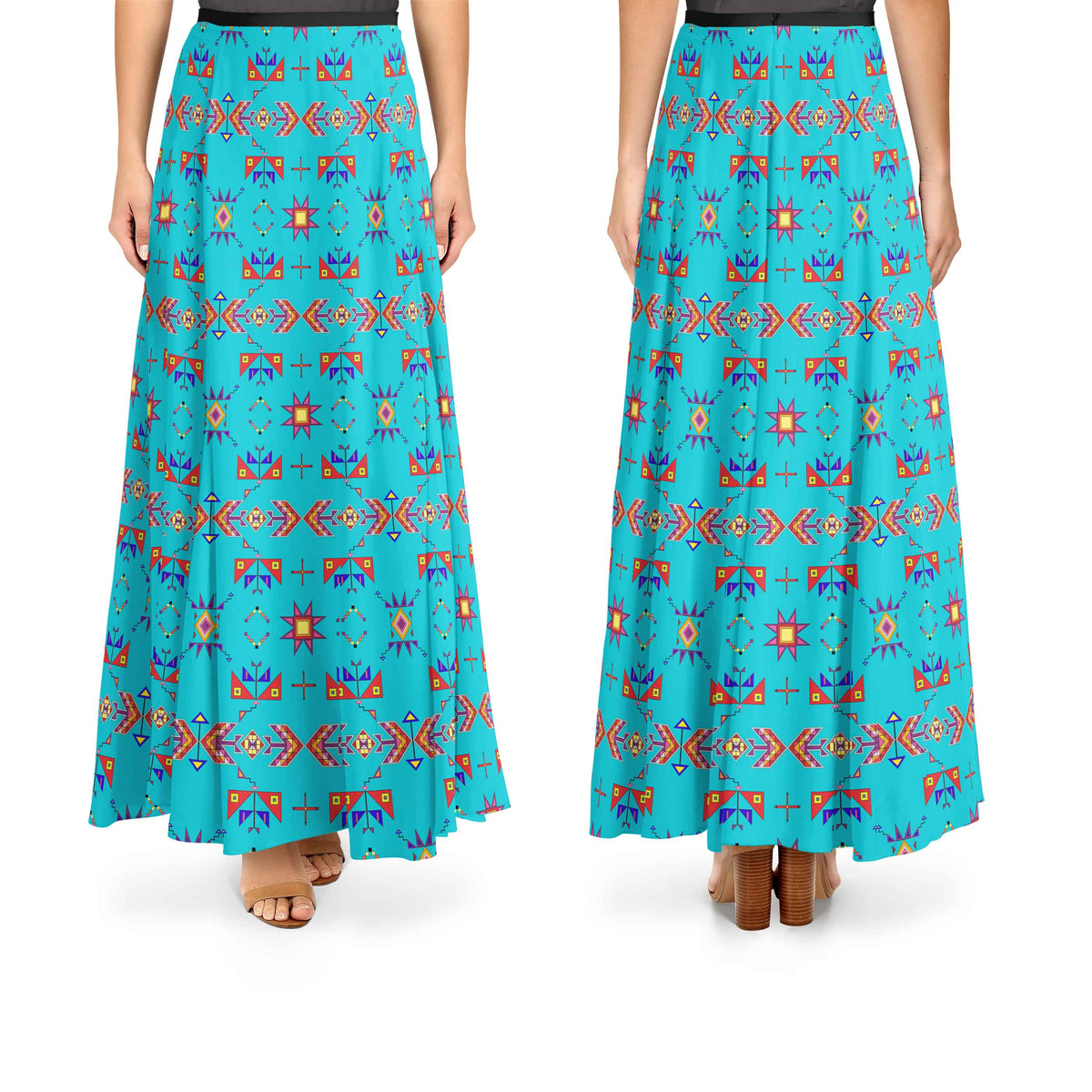 Scattered Generations Turquoise Cotton Fabric