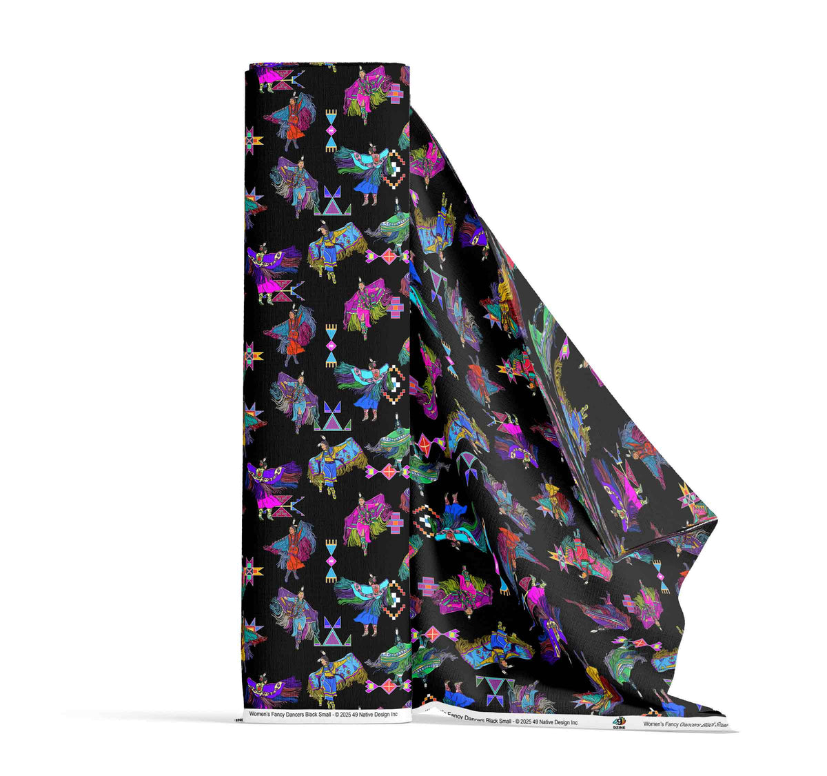 Women's Fancy Dancers Black Small Cotton Poplin