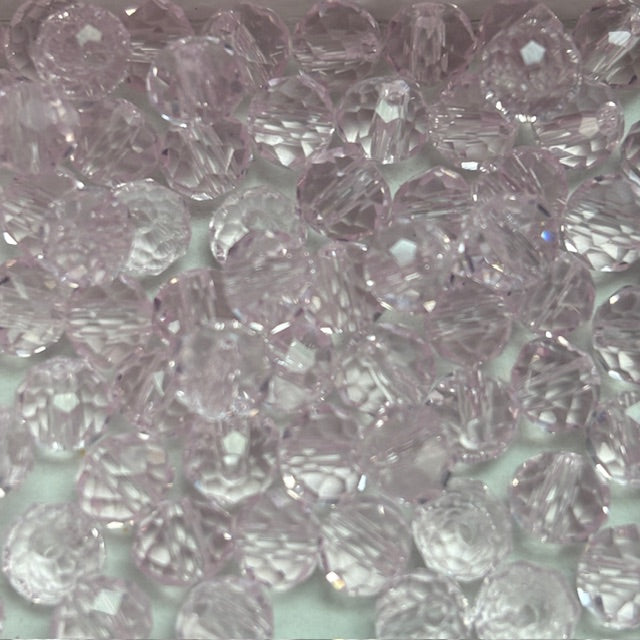 6mm Rondelle Glass Bead - Crystal Rose