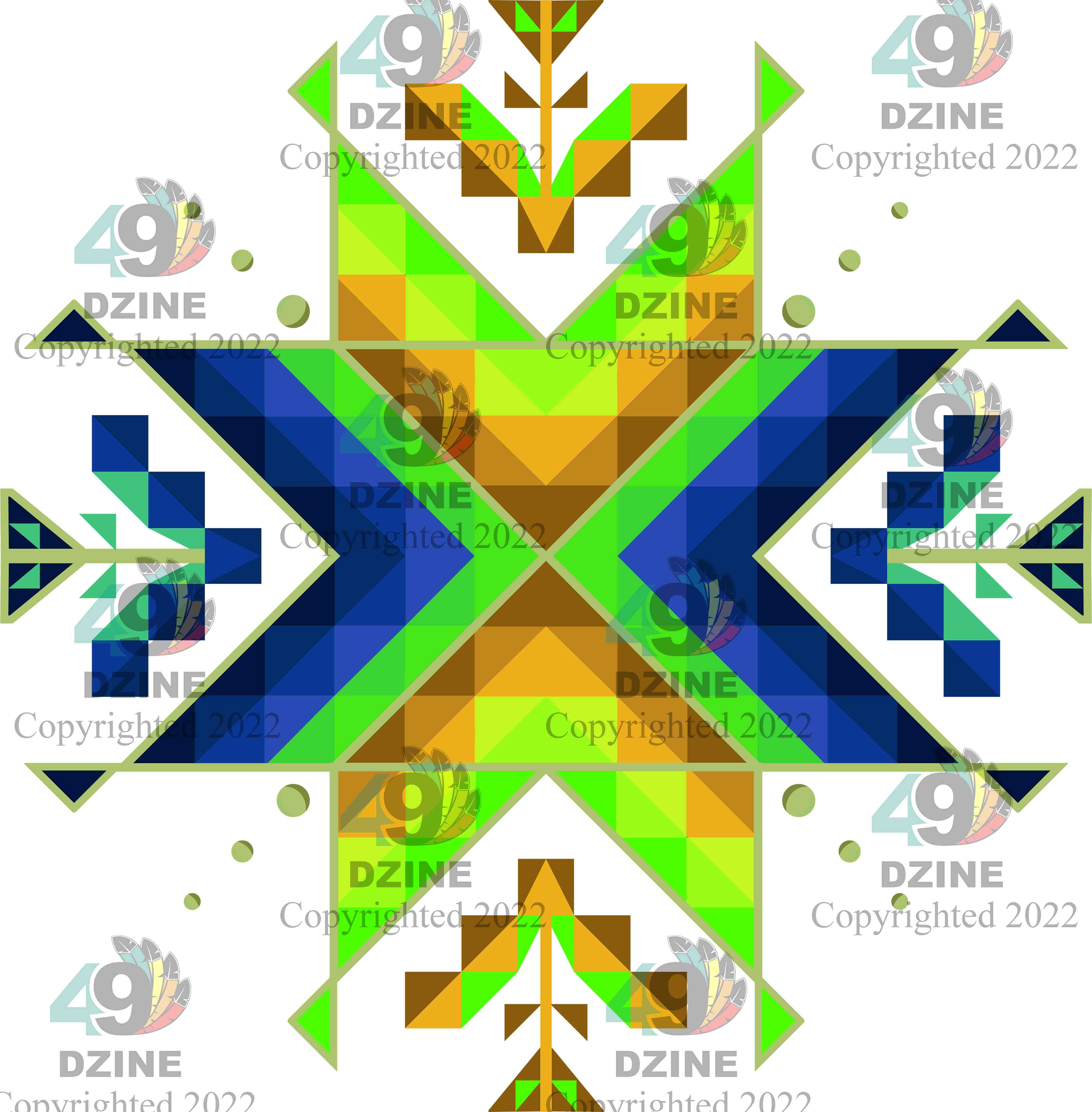 14-inch Geometric Transfer Dream of the Ancestors